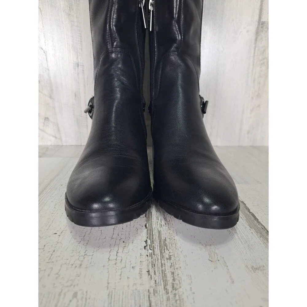 Karl Lagerfeld Paris Shay Over-The-Knee Boots Womens Black Size 7M Dark Romantic - Picture 7 of 16